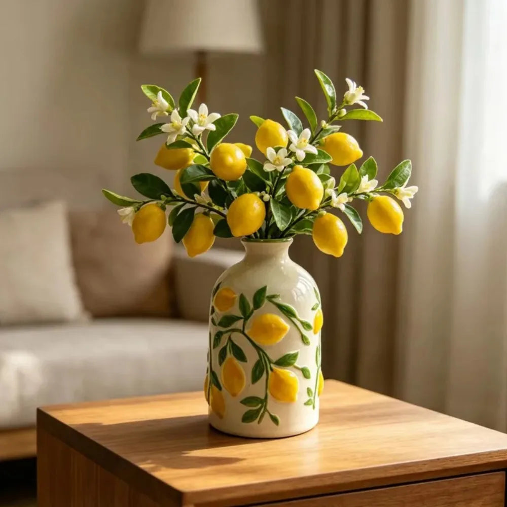 Citrus Grove Ceramic Vase