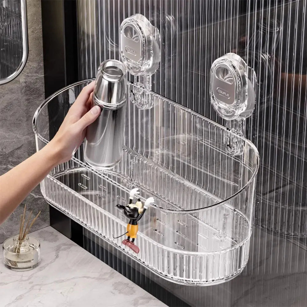 Suction Mount Shower Basket No Drill