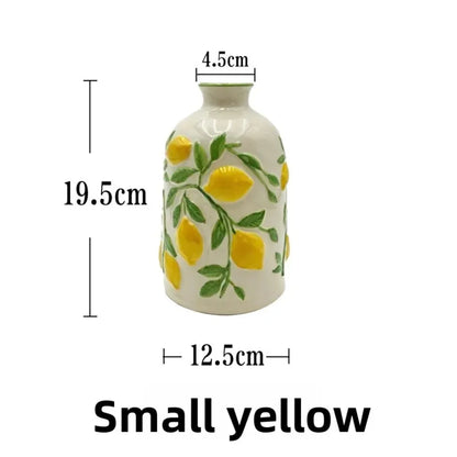 Citrus Grove Ceramic Vase