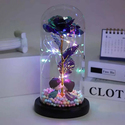 Galaxy Glass Rose Forever Eternal Crystal Flower