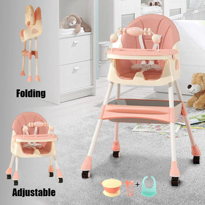 Foldable High Chair 4-in-1 Adjustable