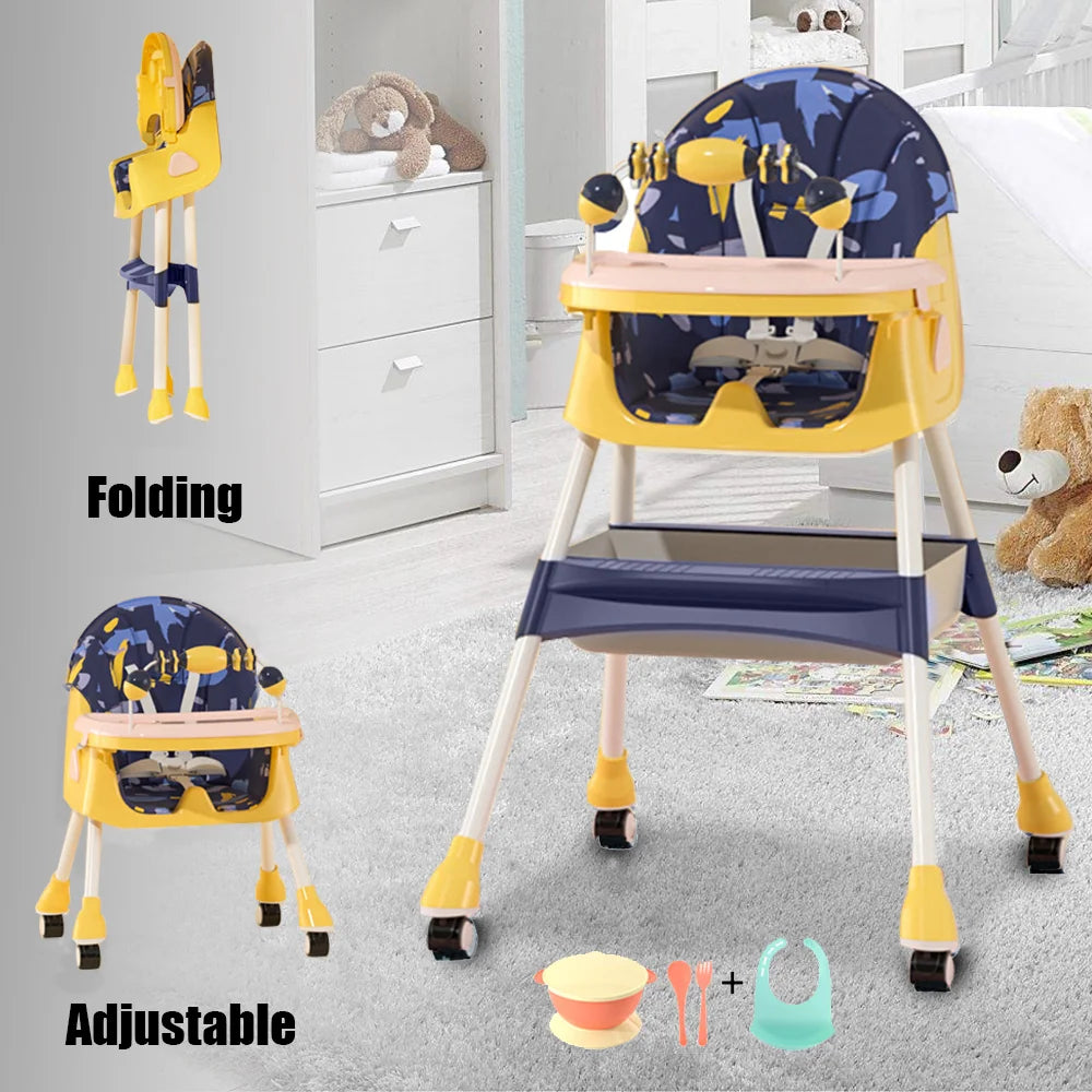 Foldable High Chair 4-in-1 Adjustable