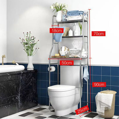 Over Toilet Organizer Rack Towel Hooks