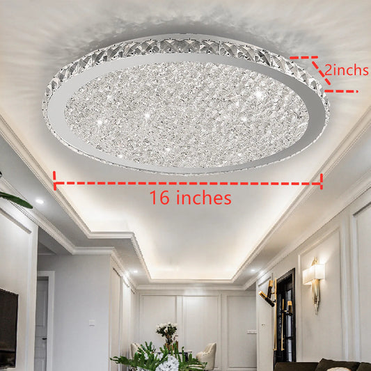 16" Modern Crystal Ceiling Light Pendant Chandelier