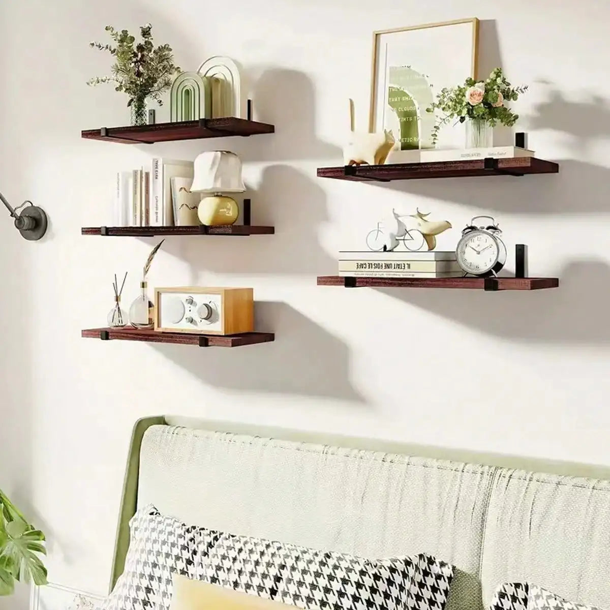 Decorative Wood Floating Shelves 5 Pieces