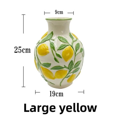 Citrus Grove Ceramic Vase