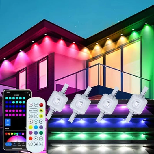 Smart Permanent Outdoor Lights String IP67 Waterproof App Remote Control Music Sync