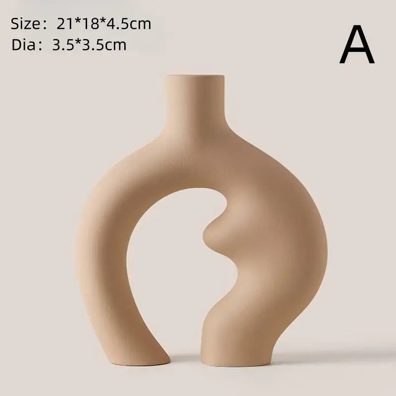 Palm Beach Ring Ceramic Vase