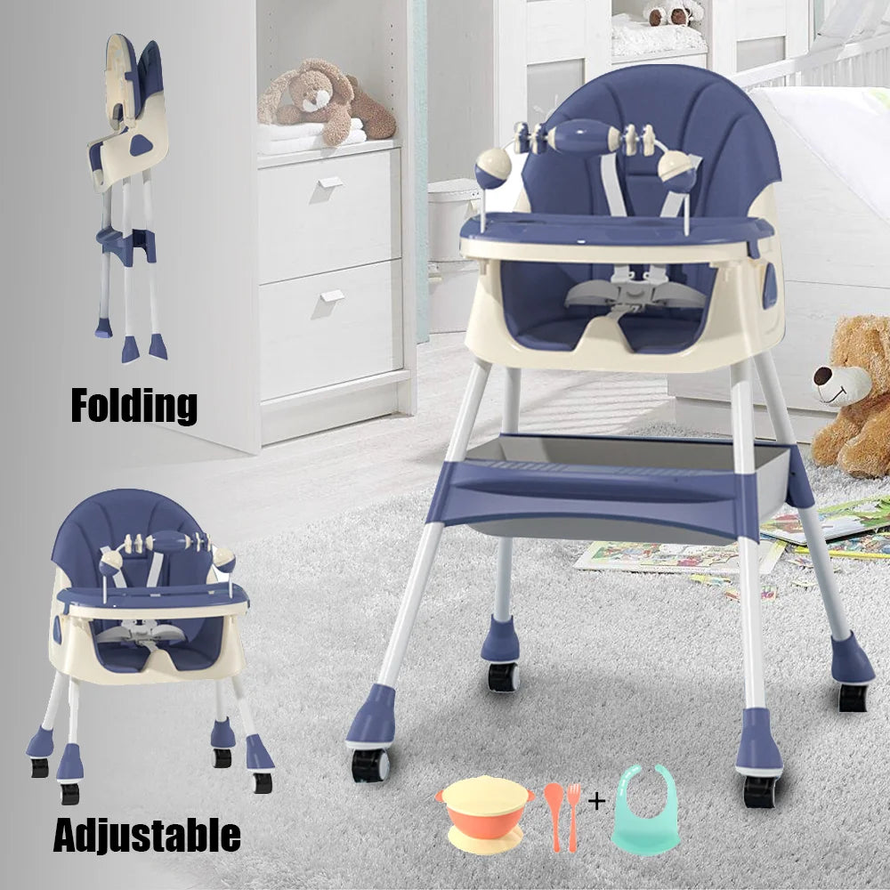 Foldable High Chair 4-in-1 Adjustable