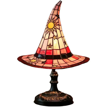 Autumn Witch Lamp Stained Glass