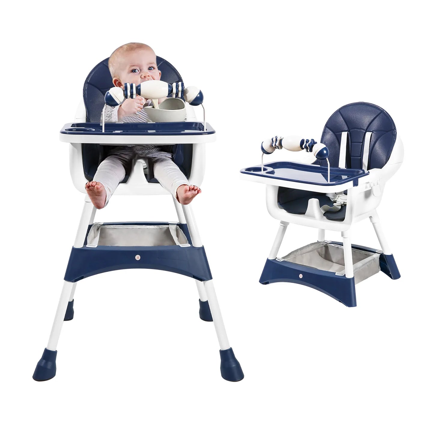 High Chair Portable Convertible Toy Rack