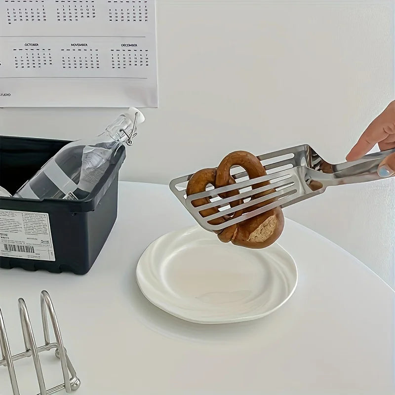 Stainless Steel Steak Tongs – Non Slip Grip BBQ Tongs for Grilling, Flipping and Cooking