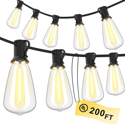 150FT LED Outdoor String Lights Waterproof Dimmable