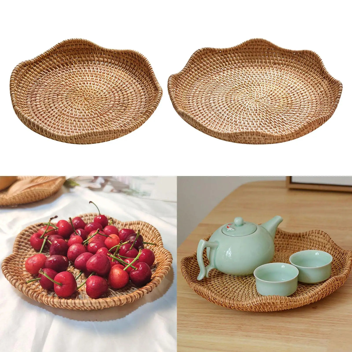 Suncoast Round Woven Tray