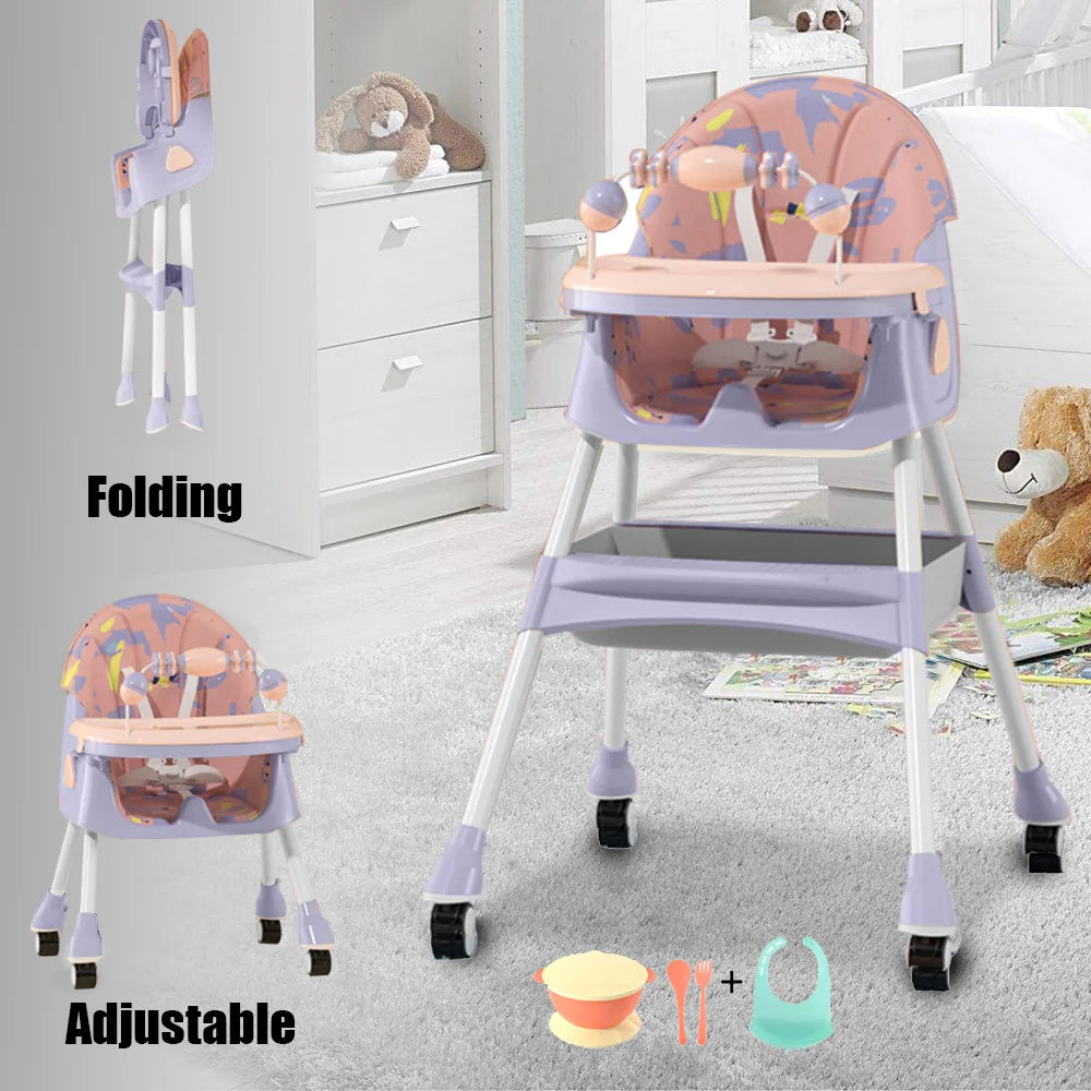 Foldable High Chair 4-in-1 Adjustable