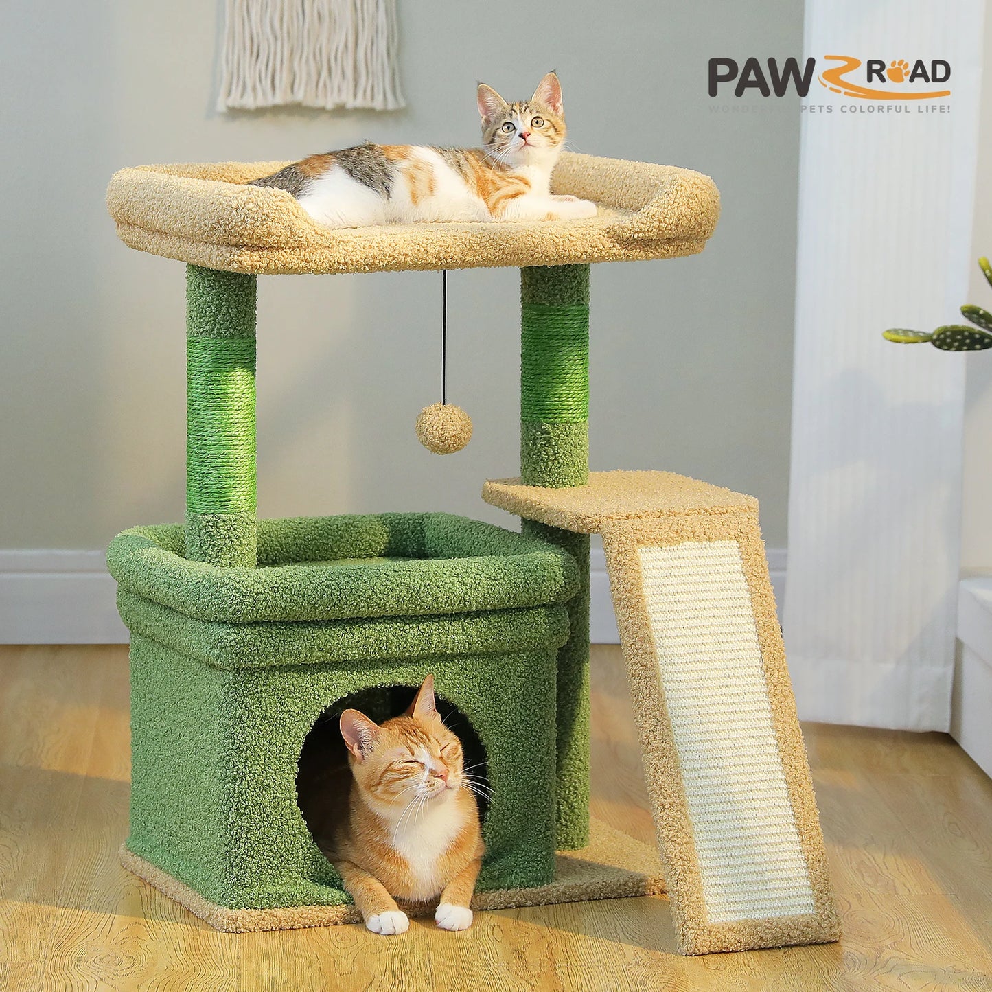 Small Cat Tree Scratching Post Top Perch