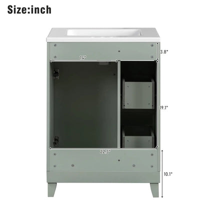 24" Floating Bathroom Vanity with Undermount Sink – Modern Soft-Close Wall Mount Cabinet with Storage