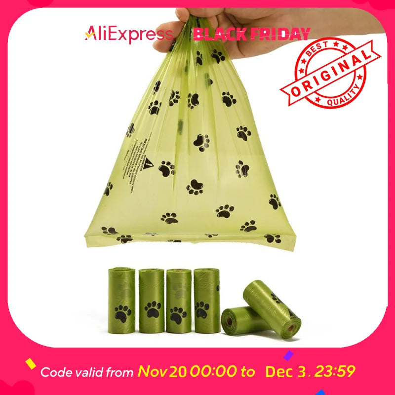 Eco Friendly Pet Waste Bags with Dispenser – Biodegradable Dog Poop Bags for Easy Clean Up