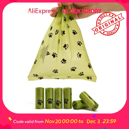 Eco Friendly Pet Waste Bags with Dispenser – Biodegradable Dog Poop Bags for Easy Clean Up