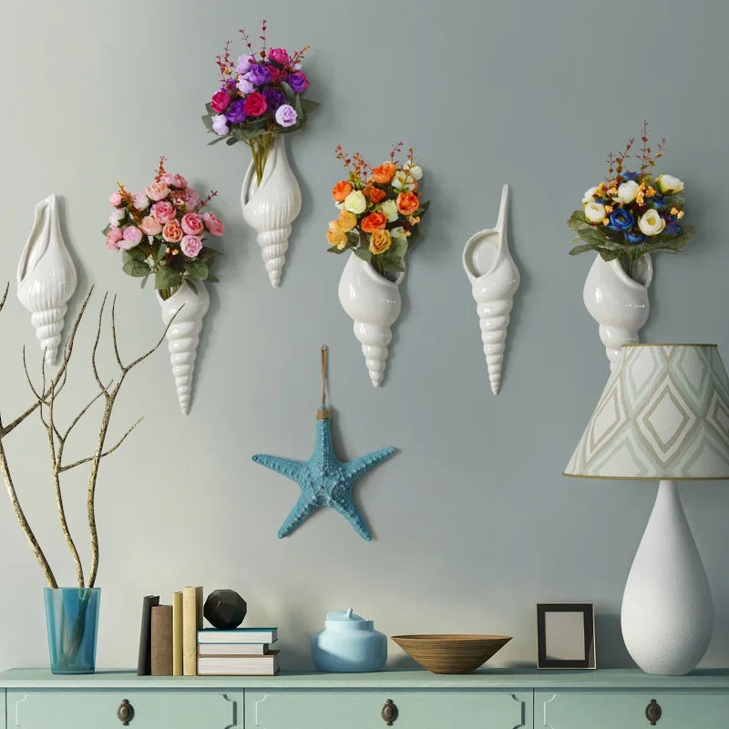Sanibel Shell Ceramic Vase