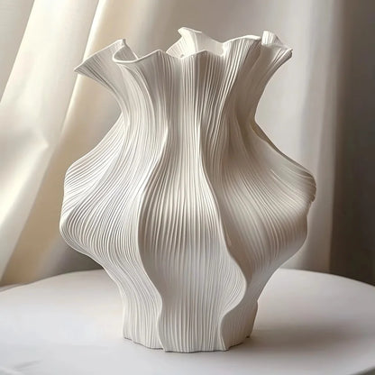 Whitecap Wave Ceramic Vase