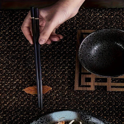 Alloy Chopsticks Set – Non Slip Heat Resistant Reusable Chopsticks Dishwasher Safe for Everyday Dining