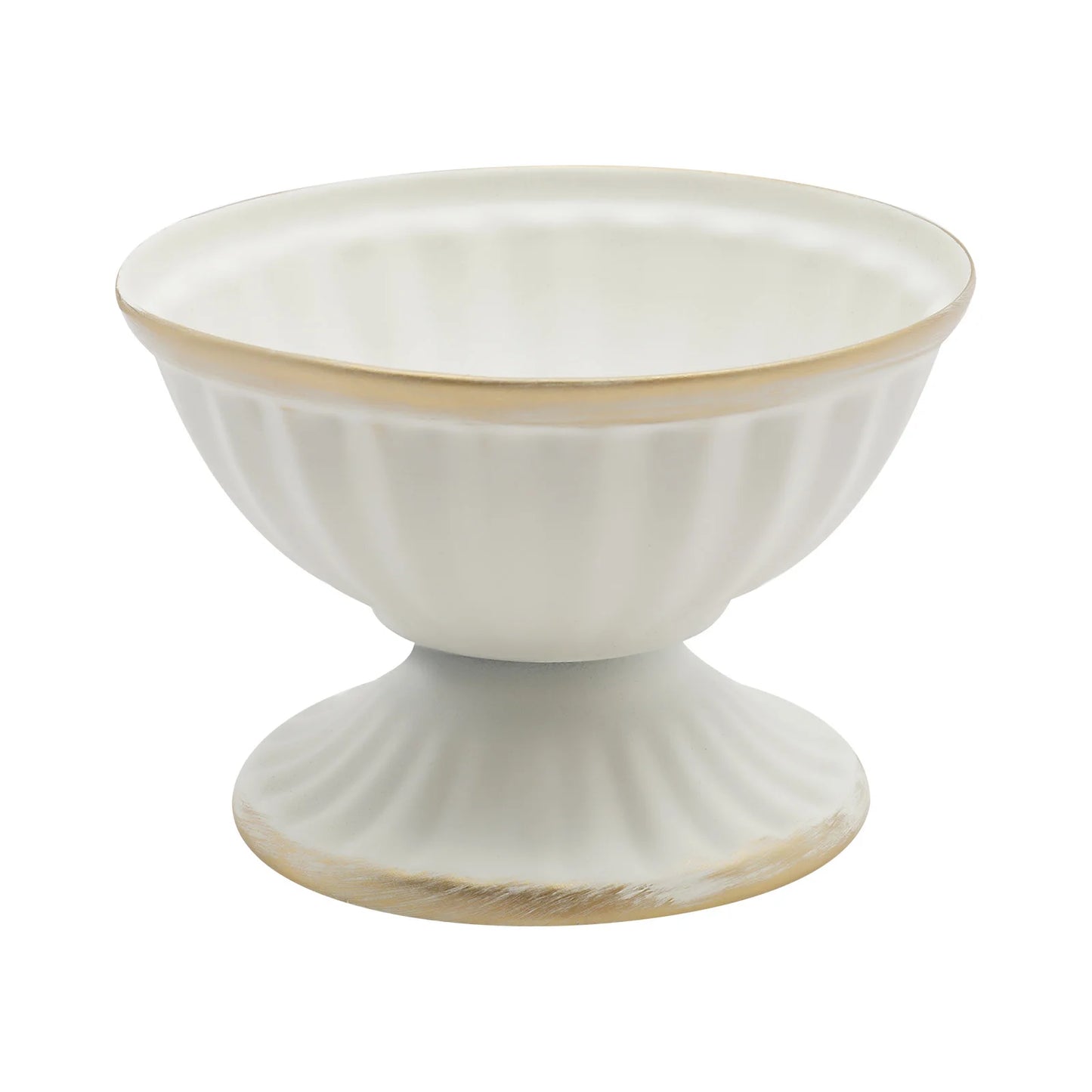 10 Pcs White Mini Metal Urn Planter Pot 4.7" Metal Wedding Table Centerpieces Flower Arrangement