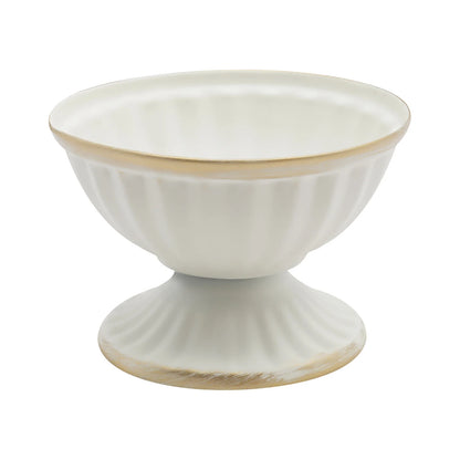 10 Pcs White Mini Metal Urn Planter Pot 4.7" Metal Wedding Table Centerpieces Flower Arrangement