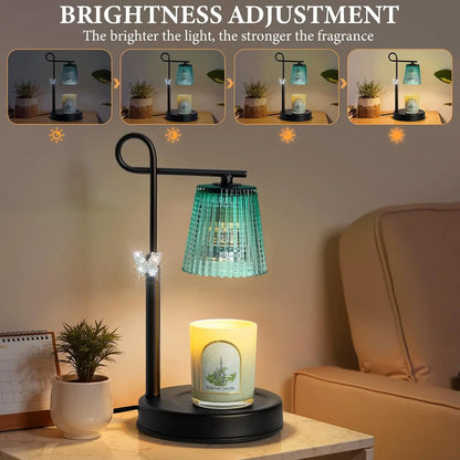 Timer Dimmer Candle Warmer Lamp with Adjustable Height Wax Melter for Home Decor and Gifts