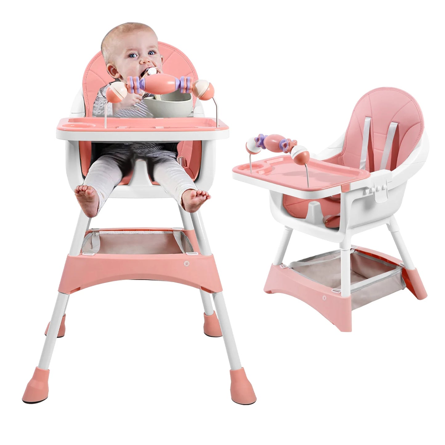 High Chair Portable Convertible Toy Rack