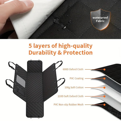 Dog Car Seat Cover Storage Pockets