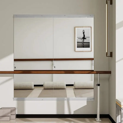 2-Piece 24" x 48" Frameless Home Gym Mirror – Full Length Wall Mounted Fitness Mirror for Workout, Yoga & Dance