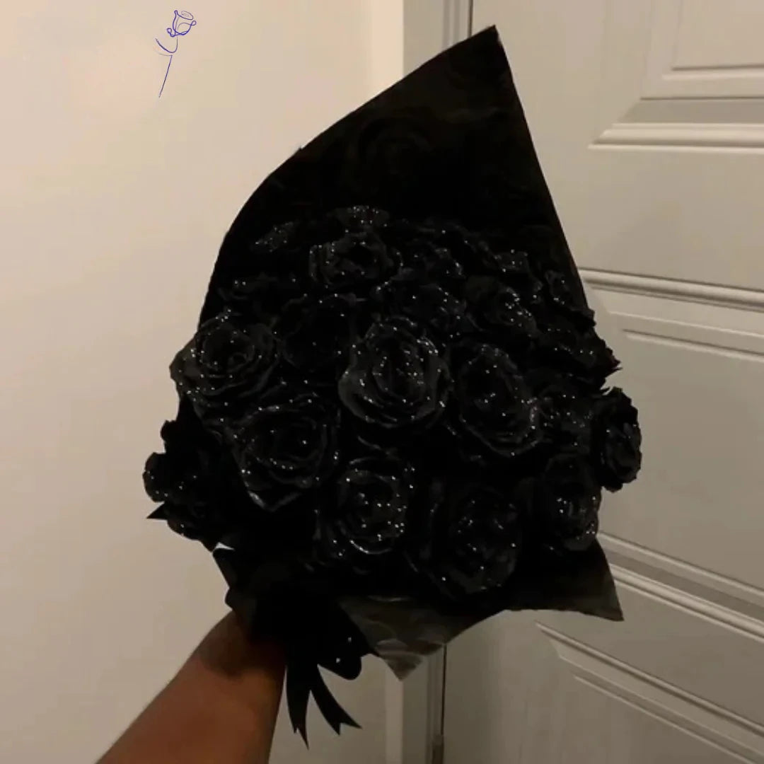 30/50 pcs Glitter Artificial Rose Bouquet