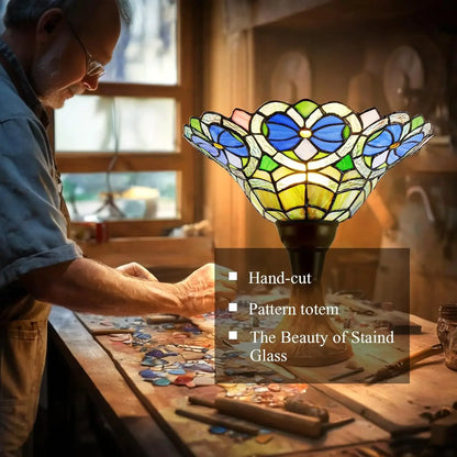 70" Victorian Stained Glass Floor Lamp – Antique Tiffany Style Standing Light for Living Room Decor