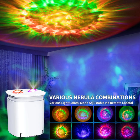 Galaxy Star Projector Light – LED Nebula Night Light with Remote Control for Bedroom and Ambient Lighting