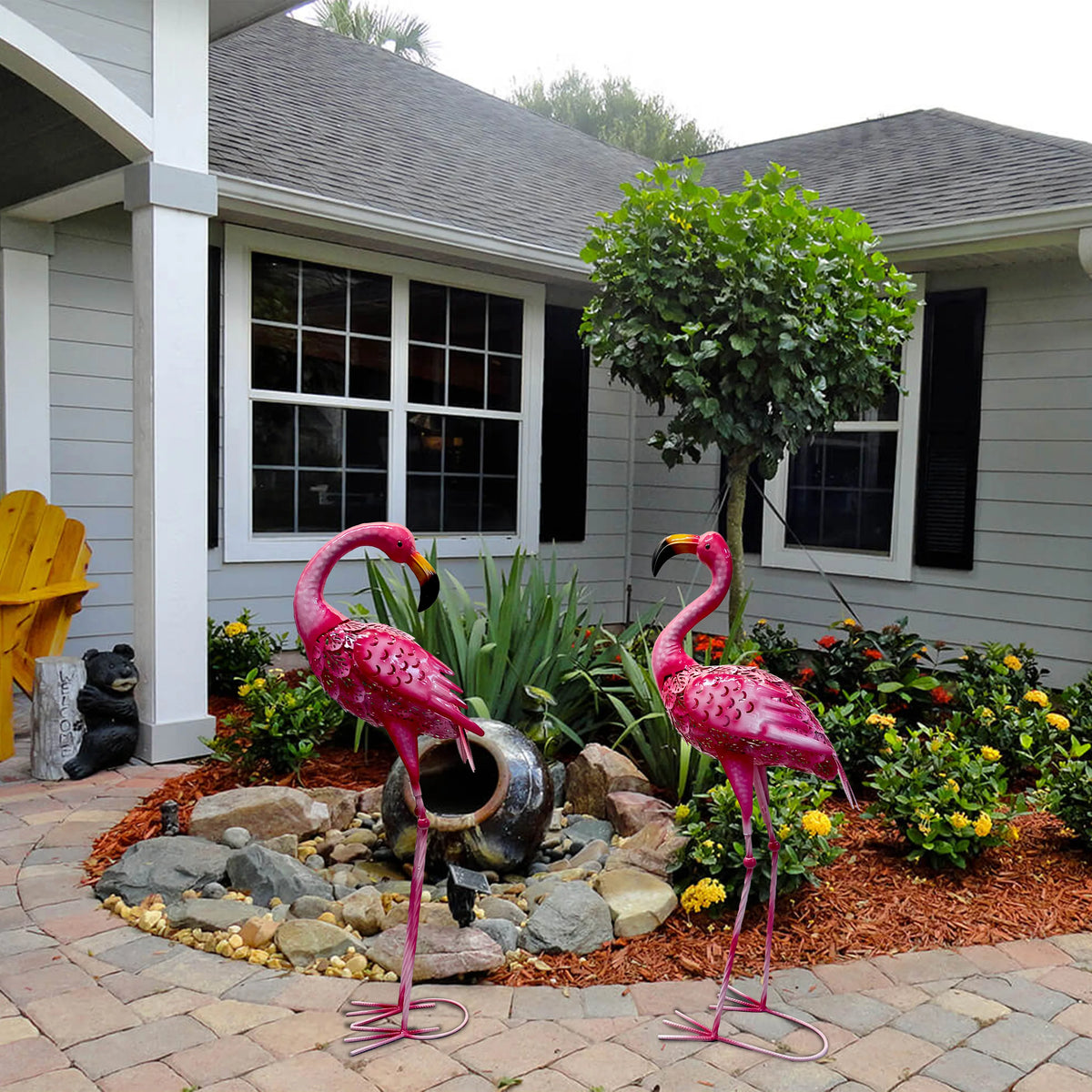 Palm Beach Flamingo Garden Pair