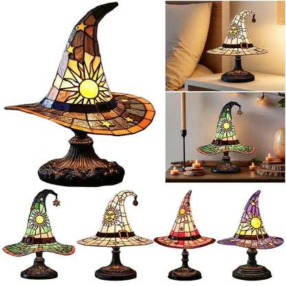 Autumn Witch Lamp Stained Glass