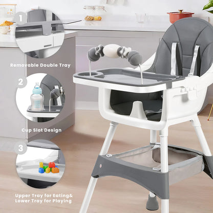High Chair Portable Convertible Toy Rack