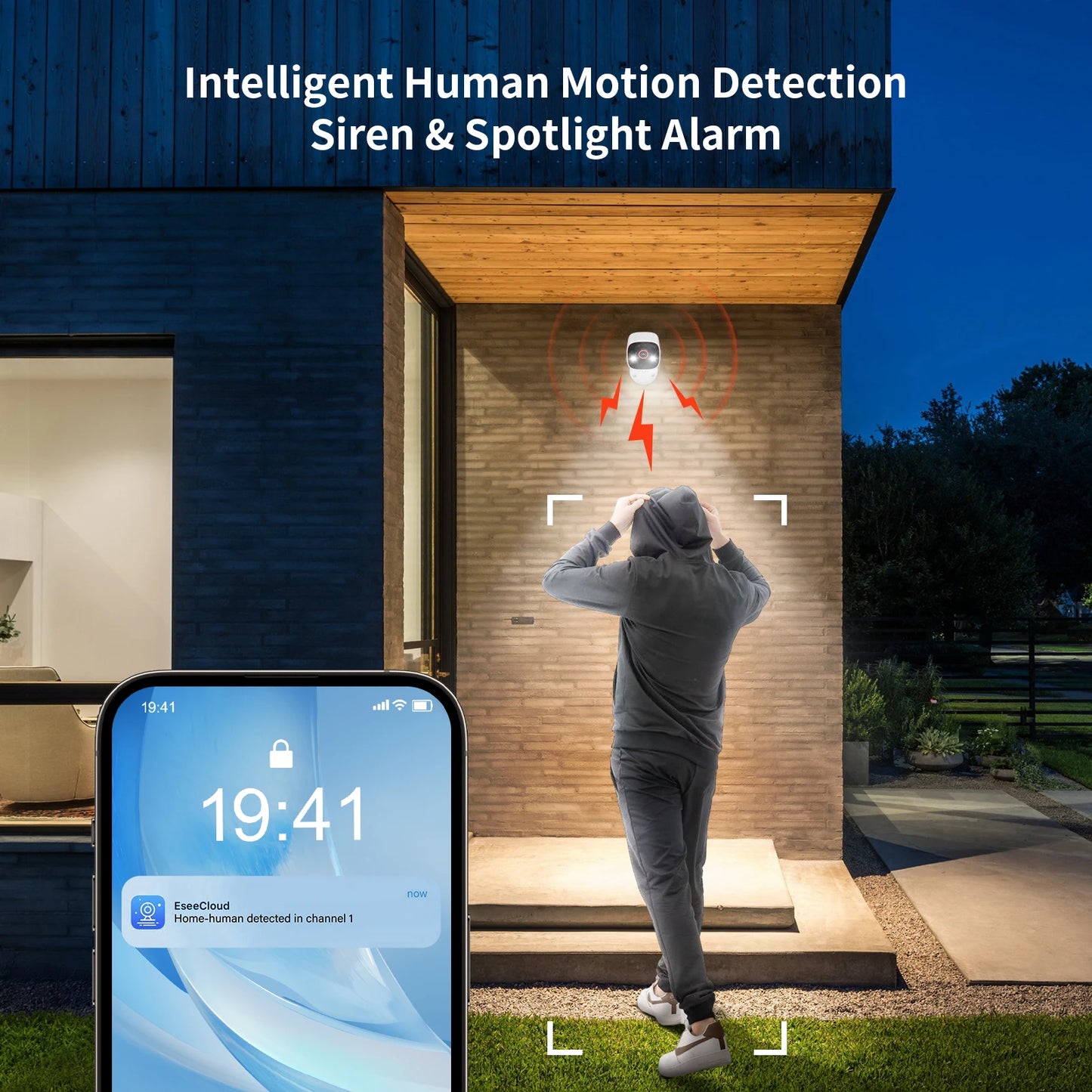 Indoor Outdoor Security Camera 2K HD Wireless