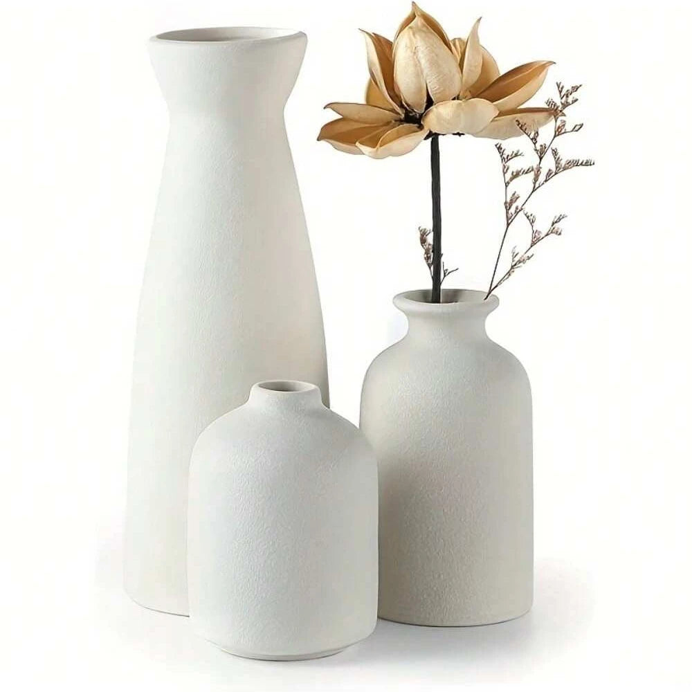 Driftwood Ceramic Vase Trio
