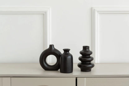 Gulf Sands White Ceramic Vase Trio