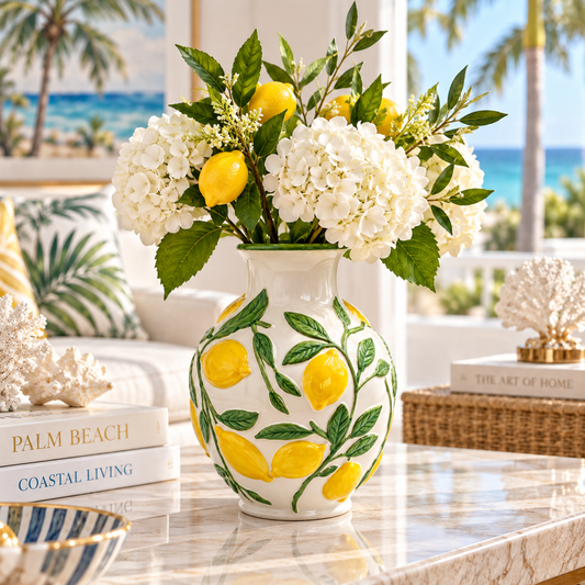 Citrus Grove Ceramic Vase